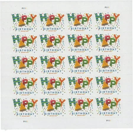 Happy Birthday Forever Stamps Sheets of 20 - Birthday invitations, thank you cards