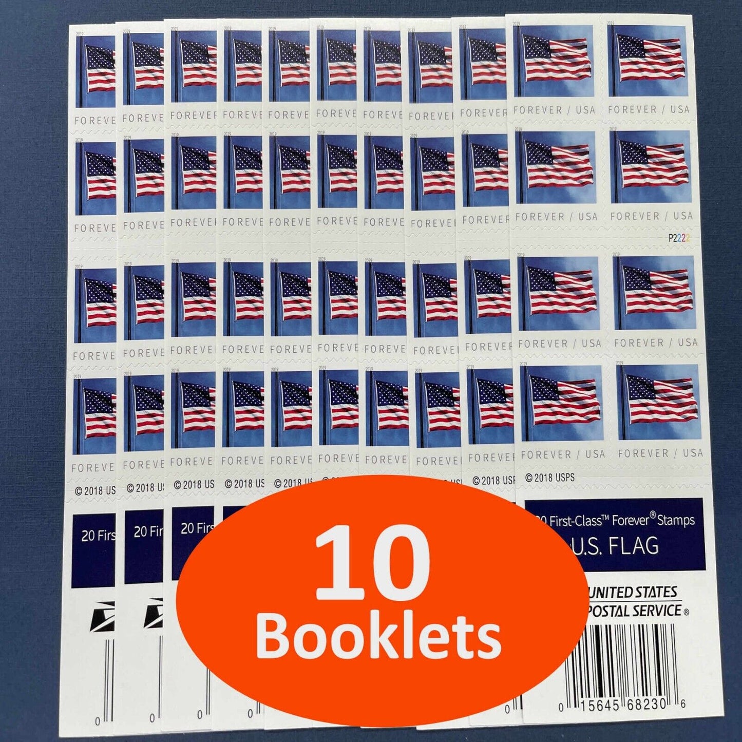 2019 Forever First Class Postage Stamps US Flag, Books of 20