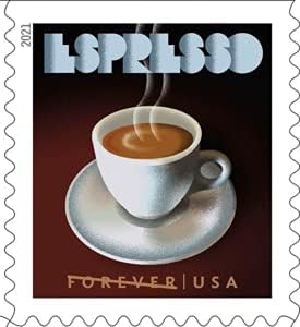 Espresso Drinks Coffee Cappuccino US Postage Forever Stamps - 5 Booklets Sheets of 20 (100 Stamps)