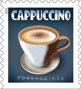 Espresso Drinks Coffee Cappuccino US Postage Forever Stamps - 5 Booklets Sheets of 20 (100 Stamps)