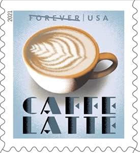 Espresso Drinks Coffee Cappuccino US Postage Forever Stamps - 5 Booklets Sheets of 20 (100 Stamps)